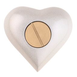 Heavenly Embrace Heart Keepsake Urn - Back / Bottom