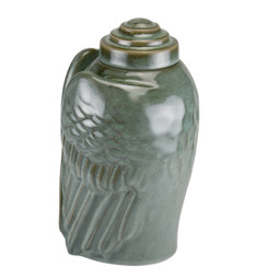 Angel Wings Ceramic Urn Serene - Side View
