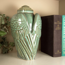 Angel Wings Ceramic Urn - Serene