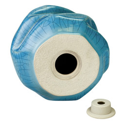 Inner Light Ceramic Tealight Urn Blue - Opening at Bottom