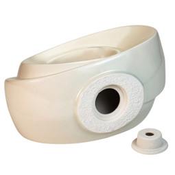 Inner Light Ceramic Extra Small Urn Ivory - Opening and Cap