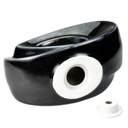 Inner Light Ceramic Extra Small Urn Black - Opening and Cap / Stopper