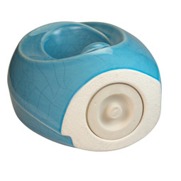 Inner Light Ceramic Urn in Blue - Bottom or Base