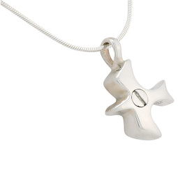Back View - Dove Cremation Jewelry Pendant