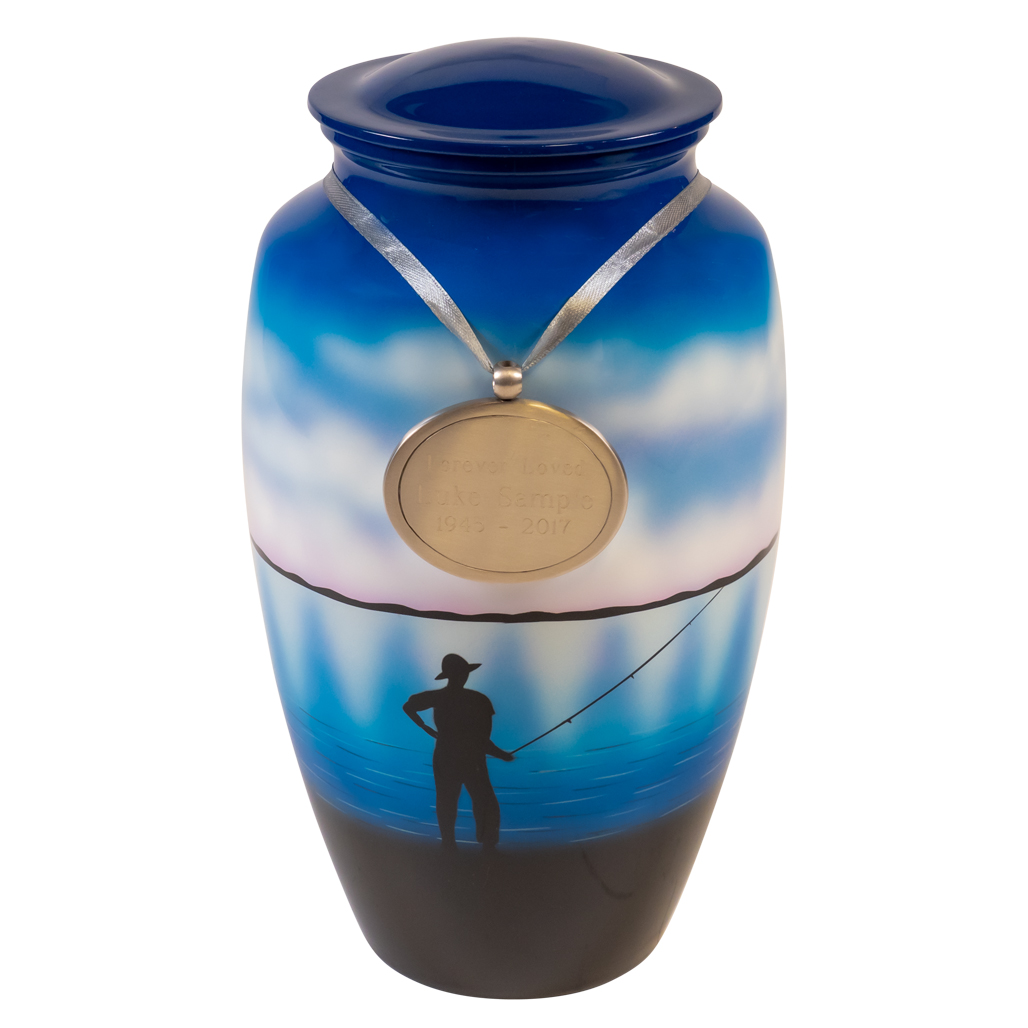 Fishing Aluminum Cremation Urn