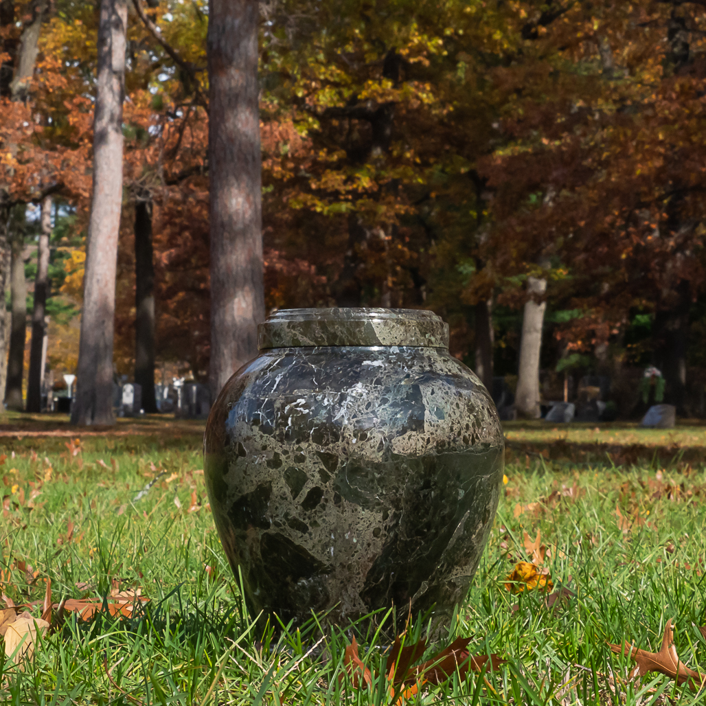 Empire Green Marble Cremation Urn