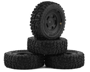 JConcepts Landmines 1.0" Pre-Mounted Tires w/Glide 5 Wheels (Black) (4) (Gold) JConcepts Landmines 1.0" Pre-Mounted Tires w/Glide 5 Wheels (Black) (4) (Gold)