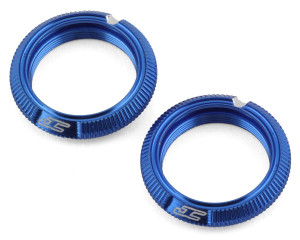 JConcepts Team Associated Fin Aluminum 13mm Shock Collars (Blue) (2) JConcepts Team Associated Fin Aluminum 13mm Shock Collars (Blue) (2)