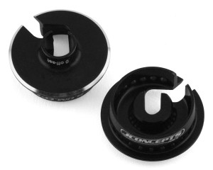 JConcepts Team Associated Fin Aluminum 13mm Shock Spring Cups (Black) (0mm Offset) JConcepts Team Associated Fin Aluminum 13mm Shock Spring Cups (Black) (0mm Offset)