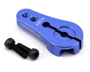 ProTek RC 4mm Aluminum Short Clamping Servo Horn (Blue) (24T-Hitec) ProTek RC 4mm Aluminum Short Clamping Servo Horn (Blue) (24T-Hitec)