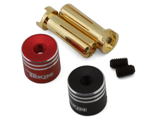 Tekin Aluminum XL Heatsink Bullet Plugs w/5mm Bullets (Black/Red) Tekin Aluminum XL Heatsink Bullet Plugs w/5mm Bullets (Black/Red)