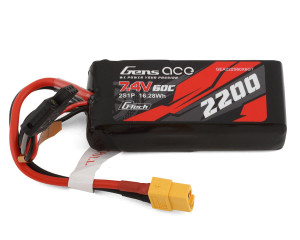 Gens Ace 2S G-Tech Smart LiPo Battery 60C (7.4V/2200mAh) w/XT-60 Connector Gens Ace 2S G-Tech Smart LiPo Battery 60C (7.4V/2200mAh) w/XT-60 Connector
