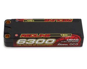 Gens Ace Redline "Drag" 2S 130C LiPo Battery Pack w/8mm Bullets (7.4V/6300mAh) Gens Ace Redline "Drag" 2S 130C LiPo Battery Pack w/8mm Bullets (7.4V/6300mAh)