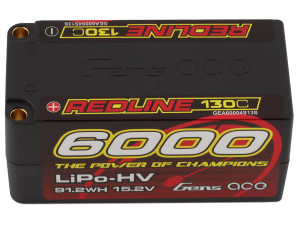 Gens Ace Redline 4S LiHV LiPo Shorty Battery 130C (15.2V/6000mAh) w/5mm Bullets Gens Ace Redline 4S LiHV LiPo Shorty Battery 130C (15.2V/6000mAh) w/5mm Bullets