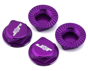 J&T Bearing Co. Aluminum 17mm Serrated Wheel Nuts (Purple) (4) J&T Bearing Co. Aluminum 17mm Serrated Wheel Nuts (Purple) (4)