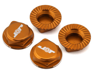 J&T Bearing Co. Aluminum 17mm Serrated Wheel Nuts (Orange) (4) J&T Bearing Co. Aluminum 17mm Serrated Wheel Nuts (Orange) (4)
