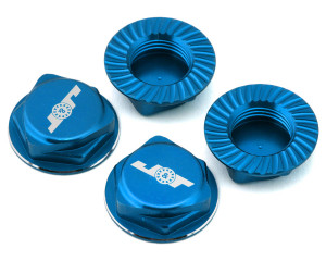 J&T Bearing Co. Aluminum 17mm Serrated Wheel Nuts (Light Blue) (4) J&T Bearing Co. Aluminum 17mm Serrated Wheel Nuts (Light Blue) (4)