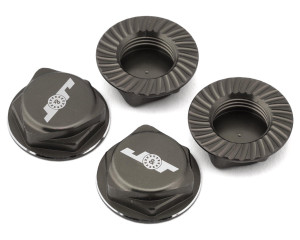 J&T Bearing Co. Aluminum 17mm Serrated Wheel Nuts (Grey) (4) J&T Bearing Co. Aluminum 17mm Serrated Wheel Nuts (Grey) (4)