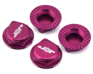 J&T Bearing Co. Aluminum 17mm Serrated Wheel Nuts (Pink) (4) J&T Bearing Co. Aluminum 17mm Serrated Wheel Nuts (Pink) (4)
