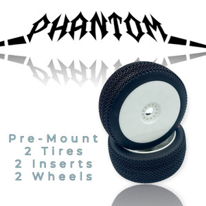 Pro-Motion Phantom 1/8 Buggy Pre-Mount Tires (White) (2) (Super Soft) Pro-Motion Phantom 1/8 Buggy Pre-Mount Tires (White) (2) (Super Soft)