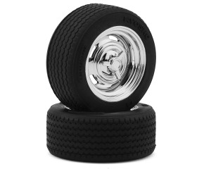 Kyosho Fazer Pre-Mounted Vintage Sedan Tires (Chrome) (2) (Medium) KYOFATH707SMM Kyosho Fazer Pre-Mounted Vintage Sedan Tires (Chrome) (2) (Medium) KYOFATH707SMM