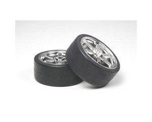 Tamiya Tires/Wheels (2): Drift Type D, 26mm Tamiya Tires/Wheels (2): Drift Type D, 26mm