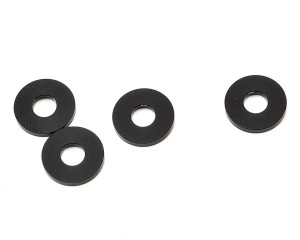 Yokomo 3x8x1mm Aluminum Spacer (Black) (4)