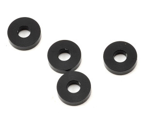 Yokomo 3x8x2mm Aluminum Spacer (Black) (4)