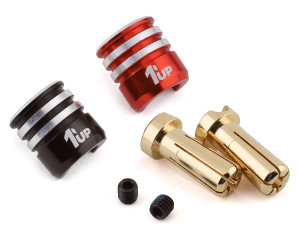 1UP Racing Heatsink Bullet Plug Grips w/5mm Bullets (Black/Red) 1UP Racing Heatsink Bullet Plug Grips w/5mm Bullets (Black/Red)