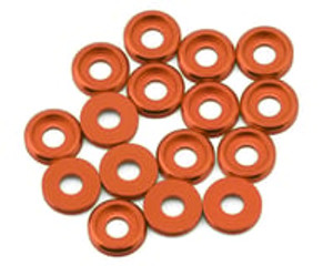 Team Brood 3mm 6061 Aluminum Button Head Washer (Orange) (16) Team Brood 3mm 6061 Aluminum Button Head Washer (Orange) (16)
