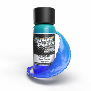 Spaz Stix - Color Change Airbrush Paint, Teal/Blue, 2oz Bottle Spaz Stix - Color Change Airbrush Paint, Teal/Blue, 2oz Bottle