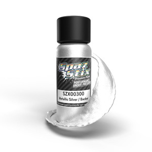 Spaz Stix - Metallic Silver/"Candy" Backer, Airbrush Ready Paint, 2oz Bottle Spaz Stix - Metallic Silver/"Candy" Backer, Airbrush Ready Paint, 2oz Bottle