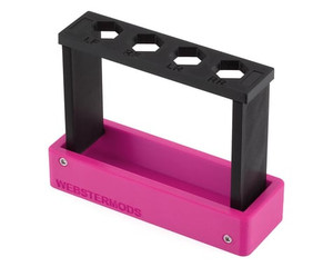 Webster Mods 1/10 & 1/8 Compact Folding Shock Stand (Pink) Webster Mods 1/10 & 1/8 Compact Folding Shock Stand (Pink)