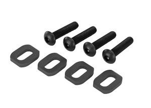 Washers, motor mount, steel (4)/ 4x18mm BCS (4) Washers, motor mount, steel (4)/ 4x18mm BCS (4)