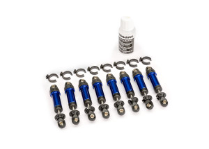 Shocks, GTM, 6061-T6 aluminum (blue-anodized) (fully assembled w/o springs) (8)
