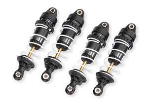 Shocks, GTR long, hard-anodized, PTFE-coated bodies with TiN shafts (assembled with springs) (4) Shocks, GTR long, hard-anodized, PTFE-coated bodies with TiN shafts (assembled with springs) (4)