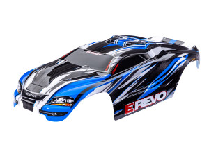 Body, 1/16 E-Revo, blue (painted, decals applied) Body, 1/16 E-Revo, blue (painted, decals applied)