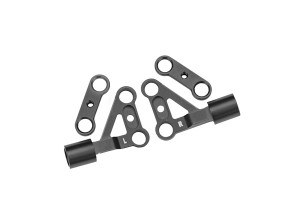 Suspension arms, upper, front, 6061-T6 aluminum (gray-anodized) (left & right)/ 2.5x5mm BCS (with threadlock) (2)