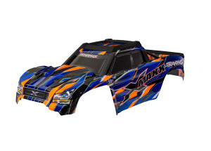 Body, X-MaxxÆ, orange (painted, decals applied) (assembled with front & rear body mounts, rear body support, and tailgate protector) Body, X-MaxxÆ, orange (painted, decals applied) (assembled with front & rear body mounts, rear body support, and tailgate protector)