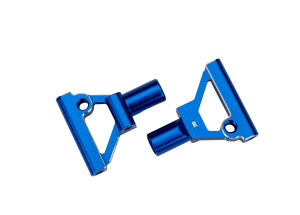 Suspension arms, lower, front, 6061-T6 aluminum (blue-anodized) (left & right)/ 2.5x5mm BCS (with threadlock) (2) Suspension arms, lower, front, 6061-T6 aluminum (blue-anodized) (left & right)/ 2.5x5mm BCS (with threadlock) (2)