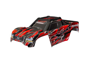 Body, X-MaxxÆ, red (painted, decals applied) (assembled with front & rear body mounts, rear body support, and tailgate protector) Body, X-MaxxÆ, red (painted, decals applied) (assembled with front & rear body mounts, rear body support, and tailgate protector)