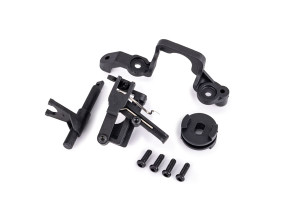 Two speed shift assembly/ shift dog/ shift fork/ transmission mount/ 2x6mm BCS (4) (for #9891 transmission) Two speed shift assembly/ shift dog/ shift fork/ transmission mount/ 2x6mm BCS (4) (for #9891 transmission)