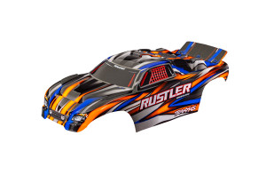 Body, RustlerÆ (also fits RustlerÆ VXL), orange (painted, decals applied) (assembled with front & rear body mounts for clipless mounting) 3721-ORNG Body, RustlerÆ (also fits RustlerÆ VXL), orange (painted, decals applied) (assembled with front & rear body mounts for clipless mounting) 3721-ORNG