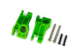 Carriers, stub axle, rear, extreme heavy duty, green (left & right)/ 3x31mm hinge pins (2)/ 3x18mm BCS (2) (for use with #9180, 9181, 9182 upgrade kit) Carriers, stub axle, rear, extreme heavy duty, green (left & right)/ 3x31mm hinge pins (2)/ 3x18mm BCS (2) (for use with #9180, 9181, 9182 upgrade kit)