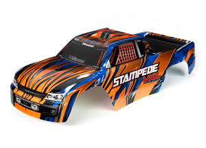 Body, StampedeÆ VXL, orange & blue (painted, decals applied) Body, StampedeÆ VXL, orange & blue (painted, decals applied)