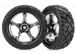 Tires & wheels, assembled (Tracer 2.2" chrome wheels, AnacondaÆ 2.2" tires with foam inserts) (2) (Bandit front)