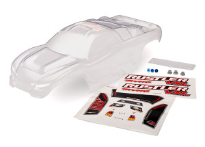 Body, RustlerÆ (clear, requires painting)/window, lights decal sheet/ wing and aluminum hardware Body, RustlerÆ (clear, requires painting)/window, lights decal sheet/ wing and aluminum hardware