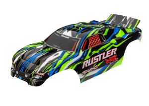 Body, RustlerÆ VXL, green (painted, decals applied) Body, RustlerÆ VXL, green (painted, decals applied)