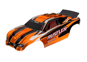 Body, RustlerÆ (also fits RustlerÆ VXL), orange (painted, decals applied, assembled with wing)