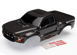 Body, 2017 Ford RaptorÆ, black (heavy duty)/ decals Body, 2017 Ford RaptorÆ, black (heavy duty)/ decals
